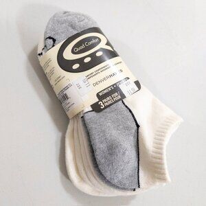 DENVER HAYES Quad Comfort Short Womens Socks 3 Pair Grey White Activewear Casual